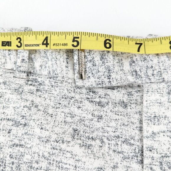 Calvin Klein White and Black Abstract Slim Straight Leg Office Pants Size 2 - Picture 5 of 9